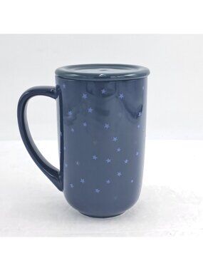 DAVIDs TEA Nordic Mug with Lid - Starry Night Celestial Pattern - 16oz Retired